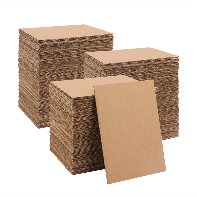 IHDYPPEW 300 عبوة 5" × 7" أوراق كرتون مضلع، وسادات كرتونية مسطحة بسمك 2 مم، إدخالات تعبئة مرنة للشحن، البريد، والحرف اليدوية، بواسطة - Image 1